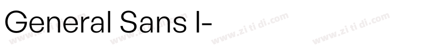 General Sans I字体转换